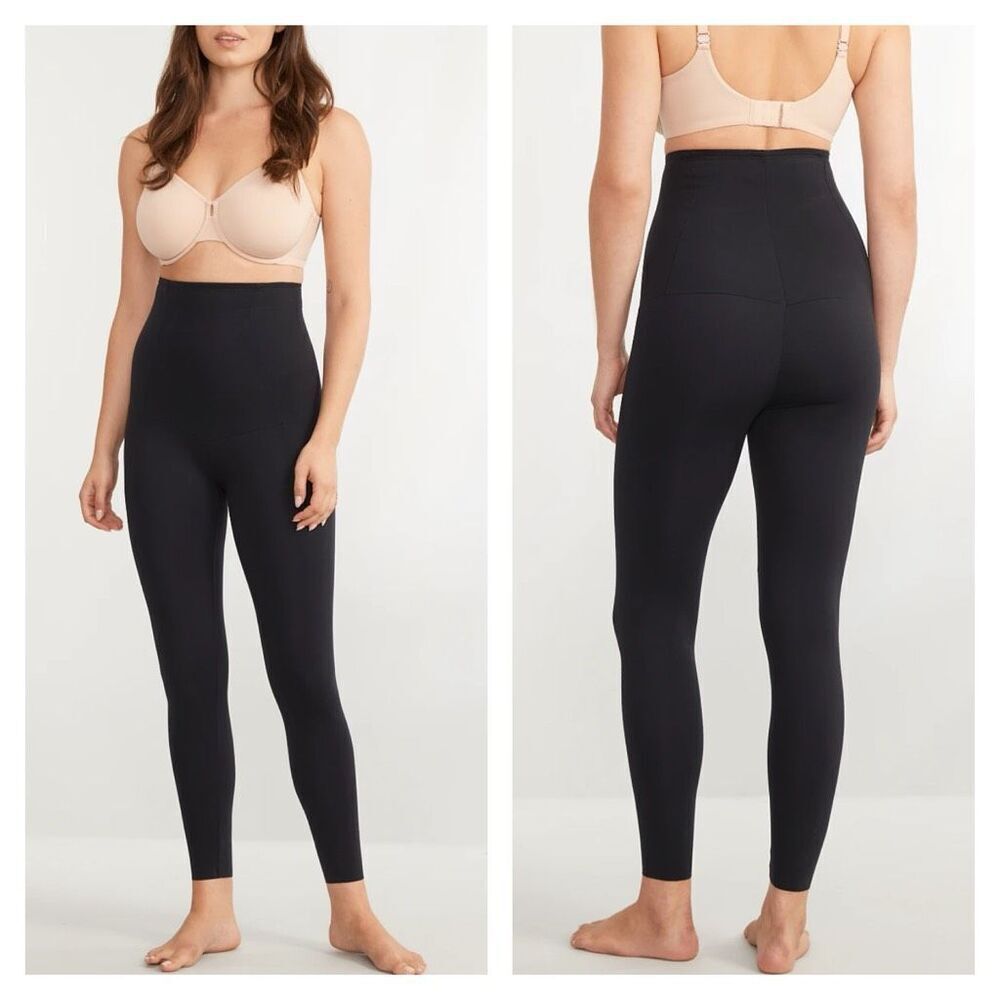 LEONISA NWT High-Waist Firm Control Compression Legging Black XL